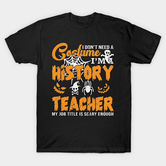 I Don´t Need A Costume I´m A History Teacher - My Job Title Is T-Shirt by Schimmi